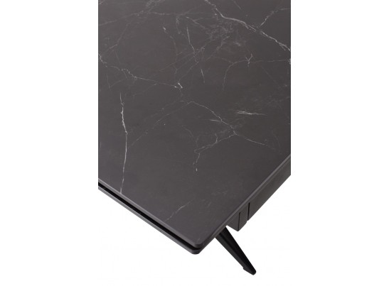 Стол FORIO 160 MATT BLACK MARBLE SOLID CERAMIC / BLACK, ®DISAUR в Кургане