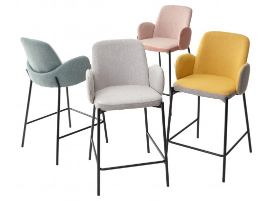 Полубарный стул NYX (H=65cm) VF113 светлая мята / VF115 серо-зеленый в Кургане