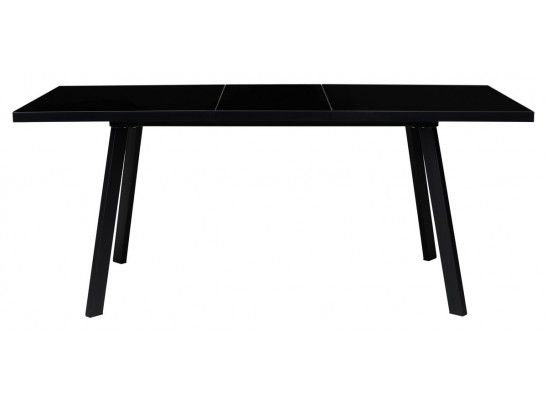 Стол ФИН 120 Черный, стекло/Черный каркас в Кургане