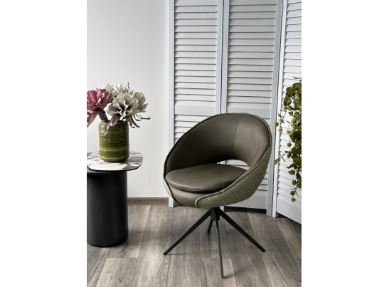 Стул ANABEL 360 град. поворот Зеленый F07-003-01 / MONTECRISTO 8421 / серый каркас, ®DISAUR