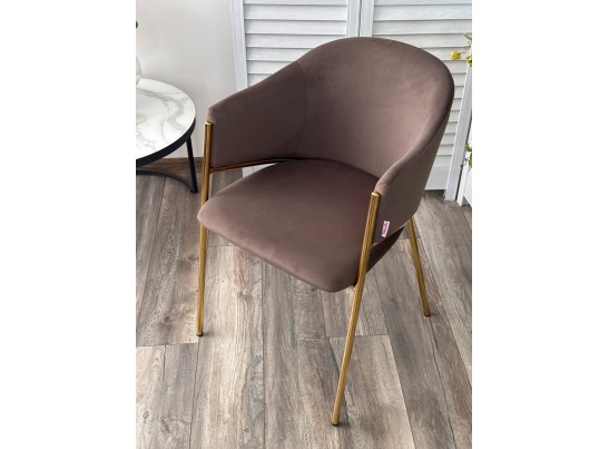 Стул DILL MOMO-05 тауп, велюр "беспальчиковый"/ золотой каркас в Кургане