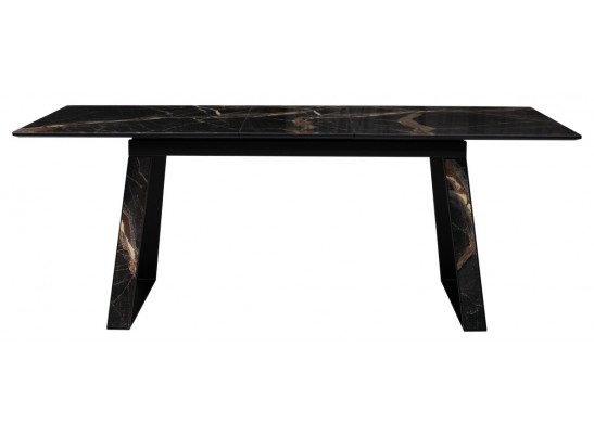 Стол Франк 180 МЕЙДЖИК стекло / ЧЕРНЫЙ в Кургане