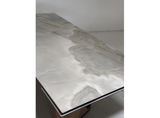 Стол МОЦАРТ 200 REX 769925, Бежевый мрамор, керамика / Дуб монтана в Кургане