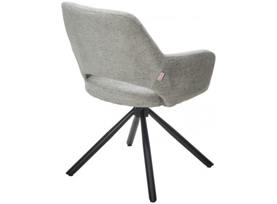 Стул NURI 180 град. поворот. 3018-03 светло-серый, шенилл/ черный каркас, ®DISAUR в Кургане