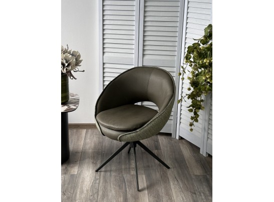 Стул ANABEL 360 град. поворот Зеленый F07-003-01 / MONTECRISTO 8421 / серый каркас, ®DISAUR