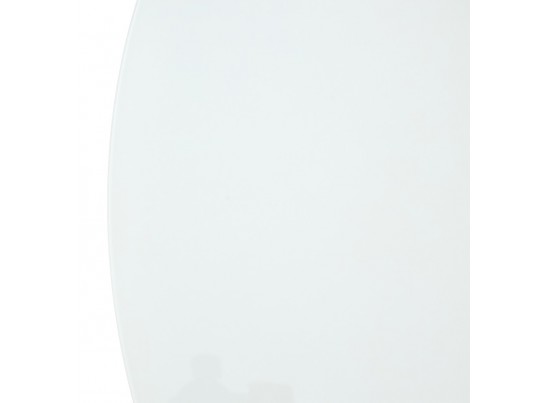 Стол ВЕГА D100 Белый, стекло/ белый каркас в Кургане