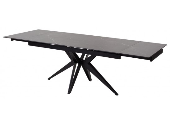 Стол FORIO 160 MATT BLACK MARBLE SOLID CERAMIC / BLACK, ®DISAUR в Кургане