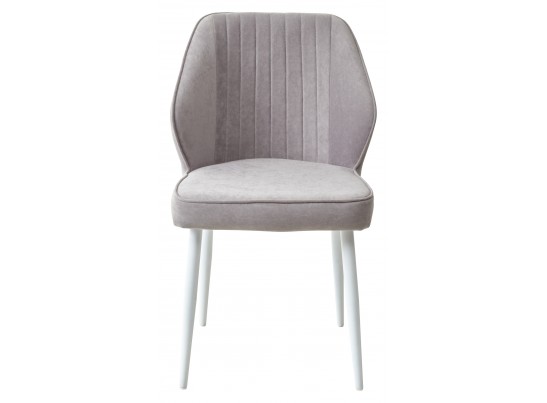 Стул VENA, цвет B22 Серый, велюр/ Белый каркас в Кургане