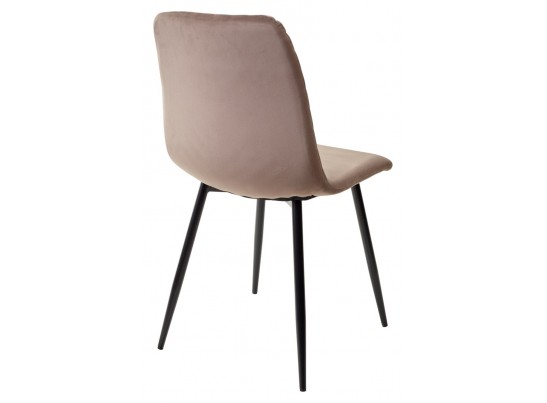Стул DUKE BLUVEL-38 LATTE, велюр / черный каркас в Кургане