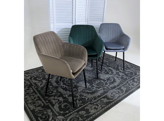 Стул ALABAMA BLUVEL-38 LATTE, велюр / черный каркас в Кургане