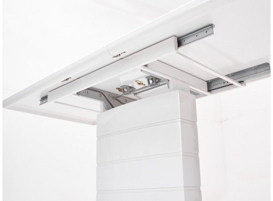 Стол ALTA 140 WHITE / супер белое глянцевое стекло в Кургане