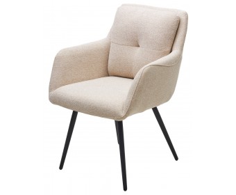 Стул VALLEYS Бежевый Lake-110, ткань / черный каркас / Товарный знак DISAUR