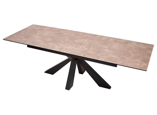 Стол ALEZIO 160 HYDRA MOKA TL-52 матовая испанская керамика/ черный каркас в Кургане