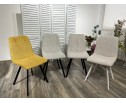 Стул ELVIS WZ2042-02 светло-бежевый фактурный велюр / черный каркас в Кургане
