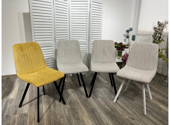 Стул ELVIS WZ2042-02 светло-бежевый фактурный велюр / черный каркас в Кургане