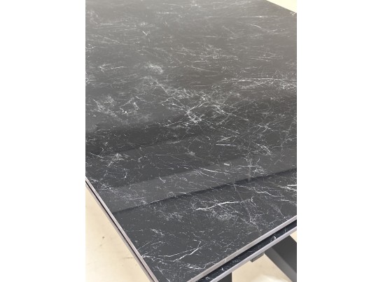 Стол ХЭНК 180 РИАЛЬТО, Темно-серый лаппатированный, керамика / Черный каркас в Кургане