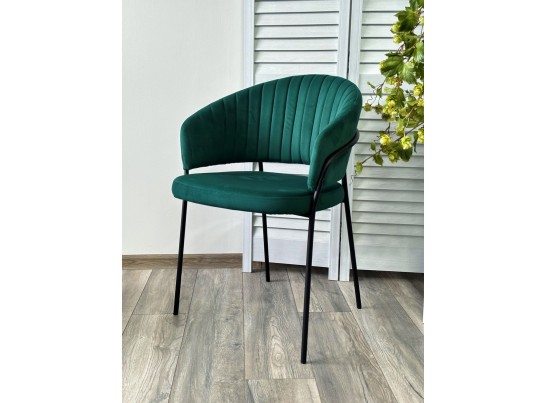 Стул JUST, цвет Velutto 33 Изумрудный, велюр / черный каркас в Кургане