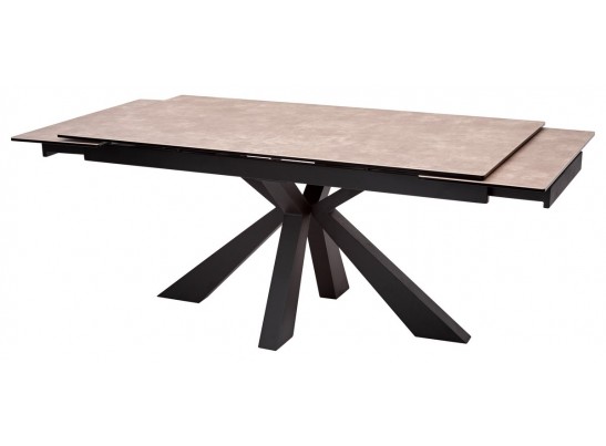 Стол ALEZIO 160 HYDRA MOKA TL-52 матовая испанская керамика/ черный каркас в Кургане