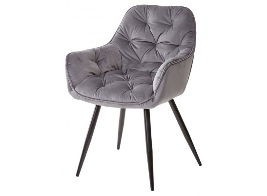 Стул MALTA BLUVEL-14 GREY, велюр M-City в Кургане