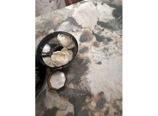 Стол ALONSO 200 TL-137 матовый, итальянская керамика/медный брашированный каркас, ®DISAUR в Кургане