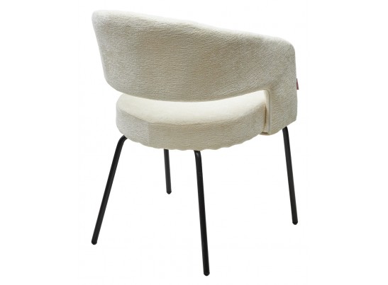 Стул SNUG 3018-01 белый, шенилл / черный каркас, ®DISAUR в Кургане