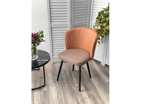 Стул МОНЕ MELANGE 290 рогожка / ENZO 210 экокожа / Черный каркас M-City в Кургане