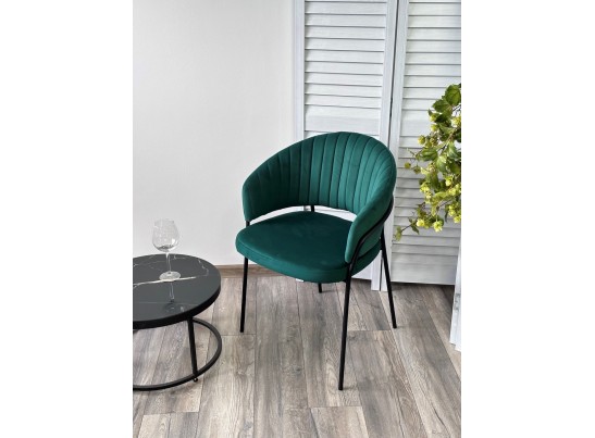 Стул JUST, цвет Velutto 33 Изумрудный, велюр / черный каркас в Кургане