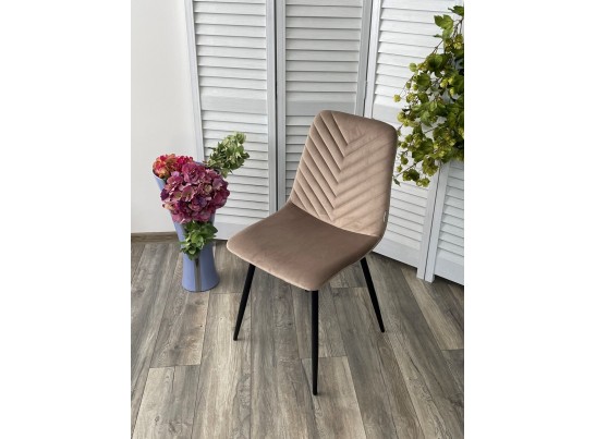 Стул DUKE BLUVEL-40 BEIGE, велюр / черный каркас в Кургане