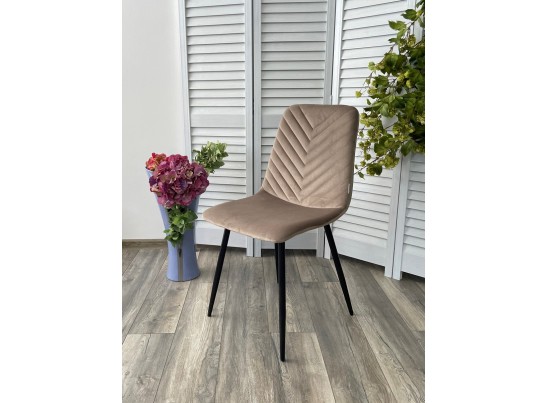 Стул DUKE BLUVEL-40 BEIGE, велюр / черный каркас в Кургане