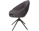Стул ANABEL 360 град. поворот Черный Maison 99# / OTE COBBLE 457 / серый каркас, ®DISAUR в Кургане