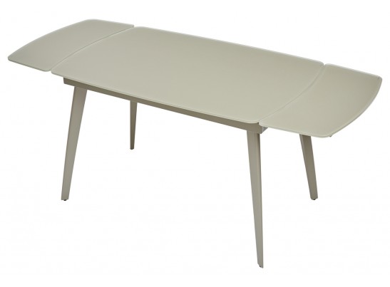 Стол ELIOT 120 GREY9 матовое стекло цвет шампань/ GREY9 каркас в Кургане