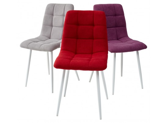 Стул CHILLI UF860-15B сияющая орхидея, ткань/ белый каркас в Кургане