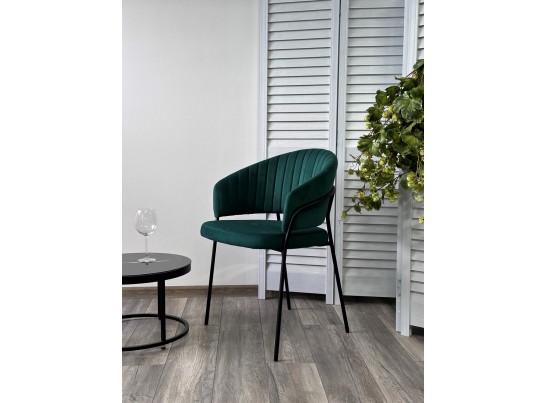Стул JUST, цвет Velutto 33 Изумрудный, велюр / черный каркас в Кургане