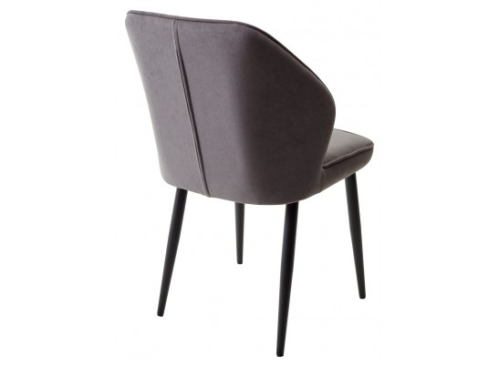 Стул VENA, цвет B28 Темно-серый, велюр/ черный каркас в Кургане