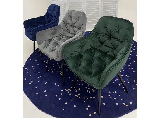 Стул MALTA BLUVEL-14 GREY, велюр M-City в Кургане