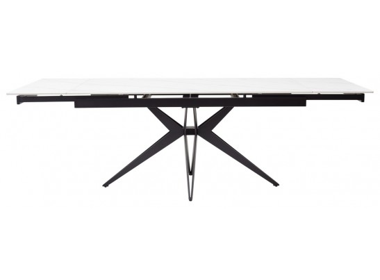 Стол FORIO 160 MATT WHITE MARBLE SOLID CERAMIC / BLACK, ®DISAUR в Кургане