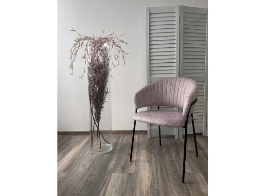 Стул ГЕММА, цвет RAIN 10 lavanda, велюр / черный каркас в Кургане