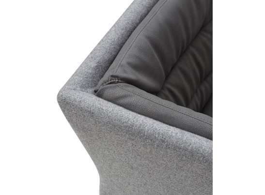 Скамья угловая MALIAN GREY 211х171,5 см, экокожа + ткань в Кургане