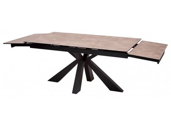 Стол ALEZIO 160 HYDRA MOKA TL-52 матовая испанская керамика/ черный каркас в Кургане