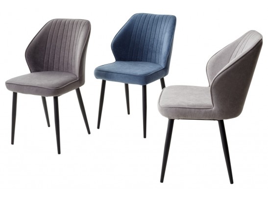 Стул VENA, цвет B28 Темно-серый, велюр/ черный каркас в Кургане