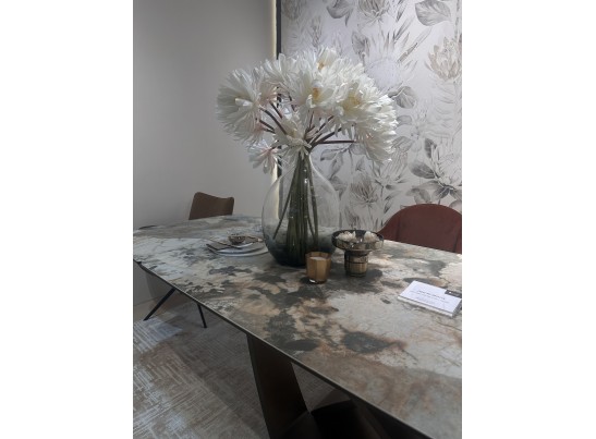 Стол ALONSO 200 TL-137 матовый, итальянская керамика/медный брашированный каркас, ®DISAUR в Кургане