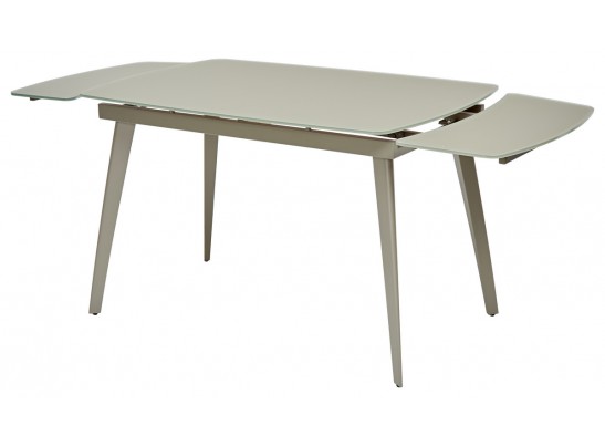 Стол ELIOT 120 GREY9 матовое стекло цвет шампань/ GREY9 каркас в Кургане