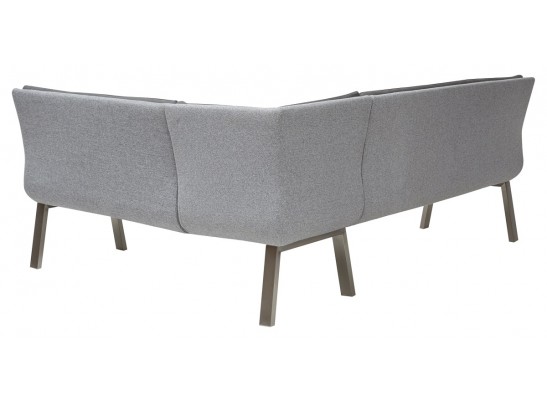 Скамья угловая MALIAN GREY 211х171,5 см, экокожа + ткань в Кургане