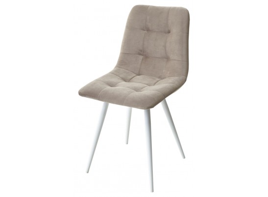 Стул CHILLI-Q латте #25, велюр / белый каркас, 4 шт/ 1 к, в Кургане