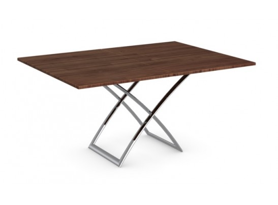 Стол MAGIC-J CS/5041-W, P77 chrome/ P201 walnut/ P201 walnut в Кургане