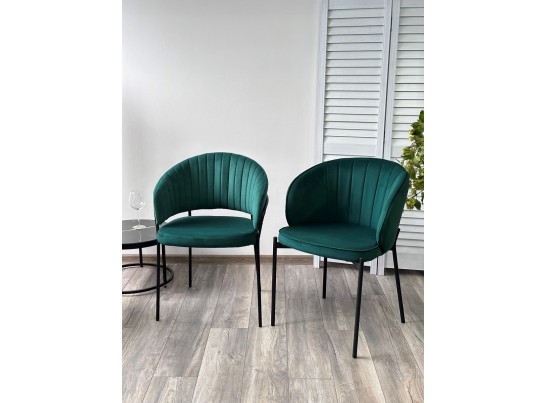 Стул JUST, цвет Velutto 33 Изумрудный, велюр / черный каркас в Кургане