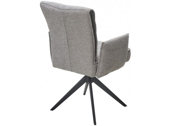 Стул PONCE 360 град. поворот. Brego-07 Серый, ткань/ XD841-16 Серый, букле/ Черный, ®DISAUR в Кургане