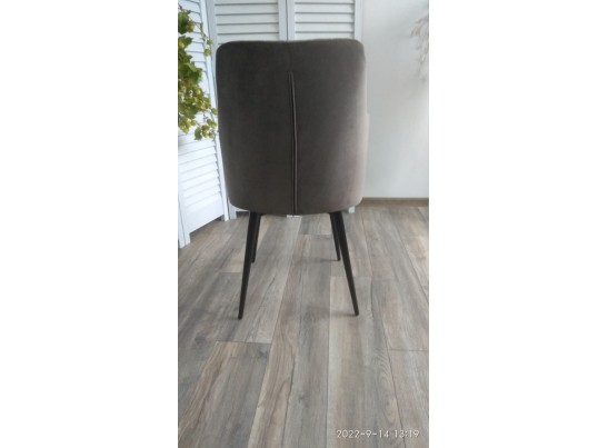 Стул HERMAN 360 град. ГРАФИТ #14, велюр / черный каркас в Кургане