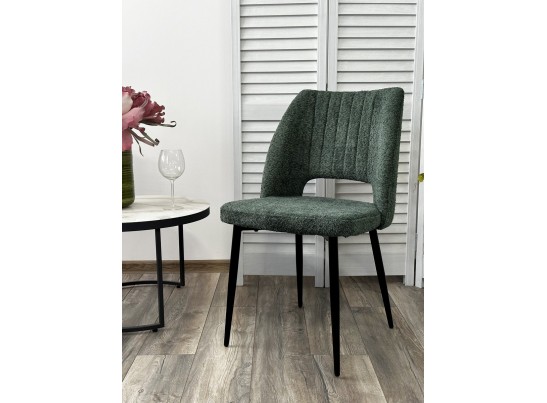 Стул LONDON UF998-11 малахит, букле / черный каркас / Товарный знак DISAUR в Кургане