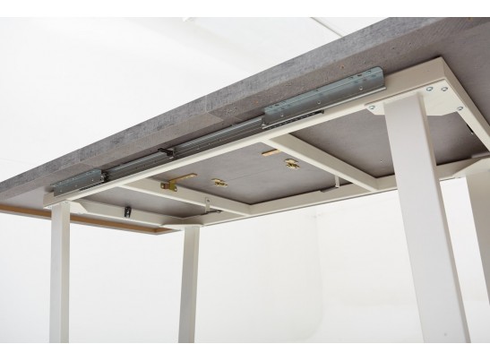 Стол ЛОФТ Бетон Портленд/ Белый 138 в Кургане